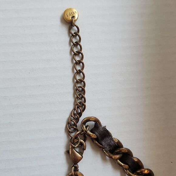 Dramatic Multicolor Black Silver Gold Bib Necklace with Fringe Rhinestones - Picture 6 of 6